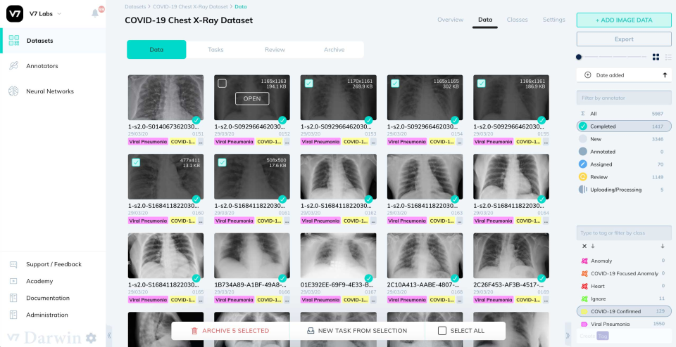 screenshot of V7 Darwin